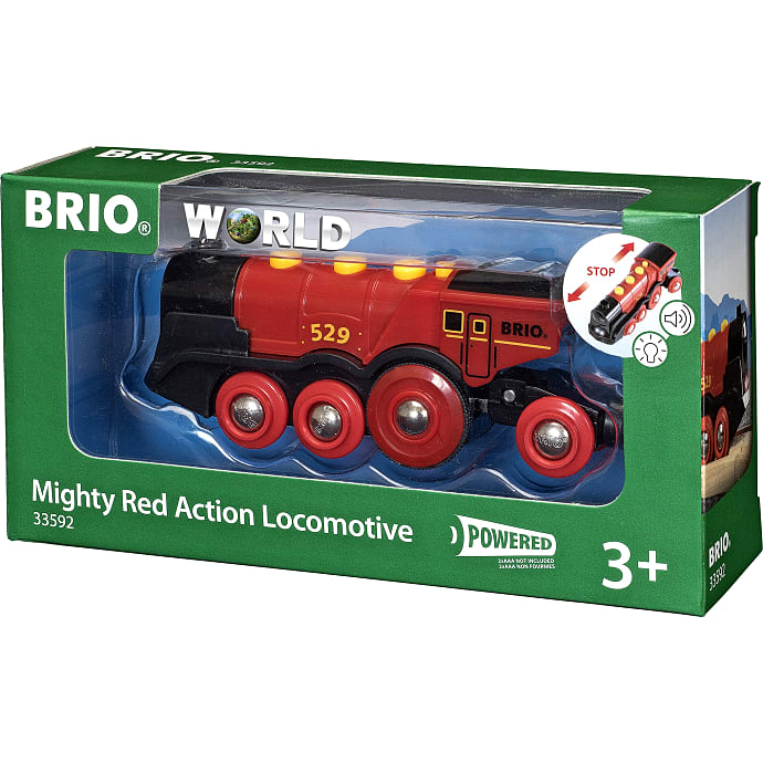 BRIO 33592 Stort, rødt lokomotiv, B/O