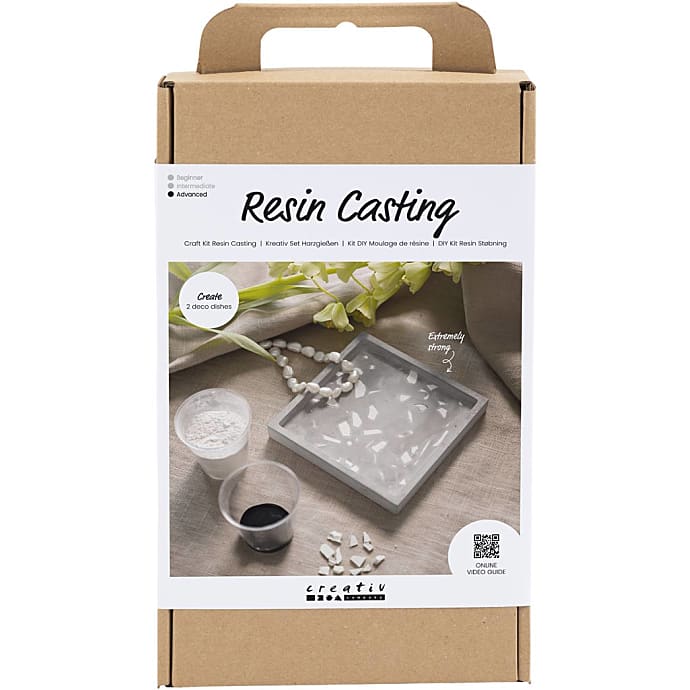 DIY kit resin støbning bakke terrazzo - sort