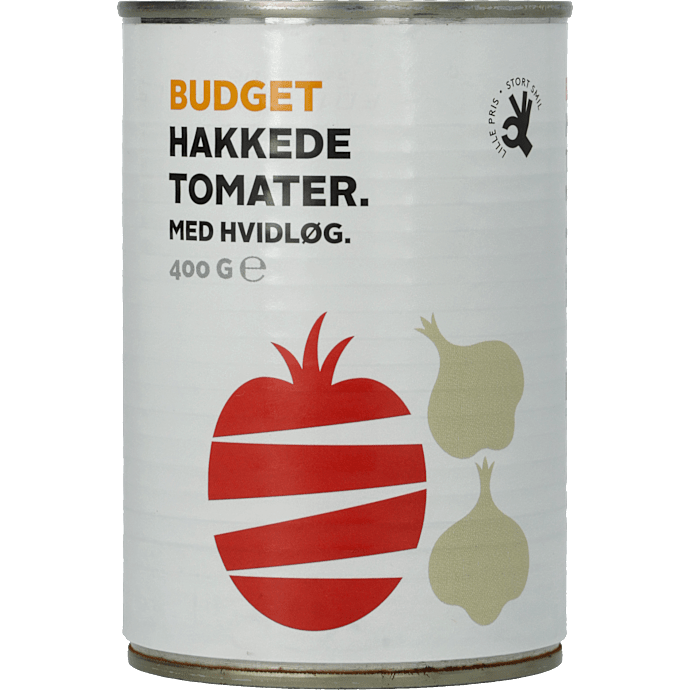Hakkede tomater m. hvidløg