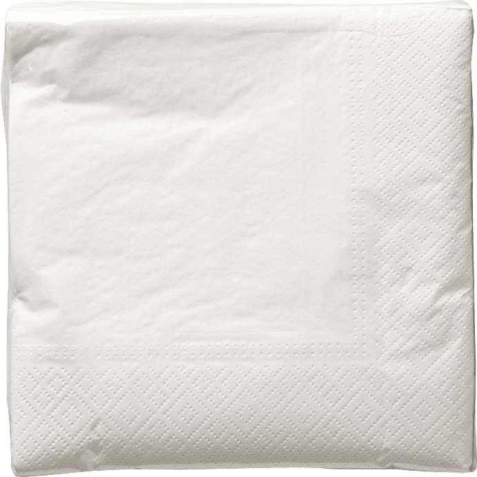 Servietter 33x33 cm 40-pak - hvid