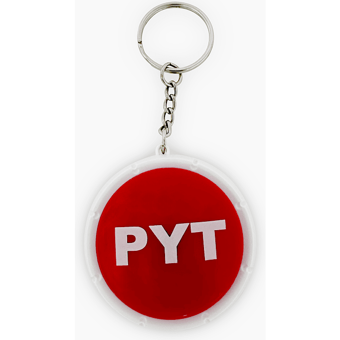 Pyt-knap nøglering