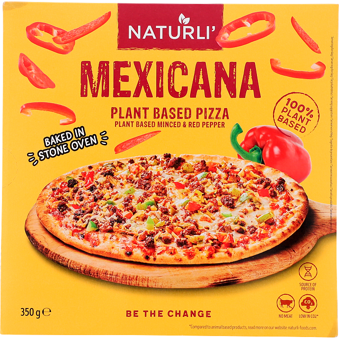 Pizza m. peberfrugt vegansk