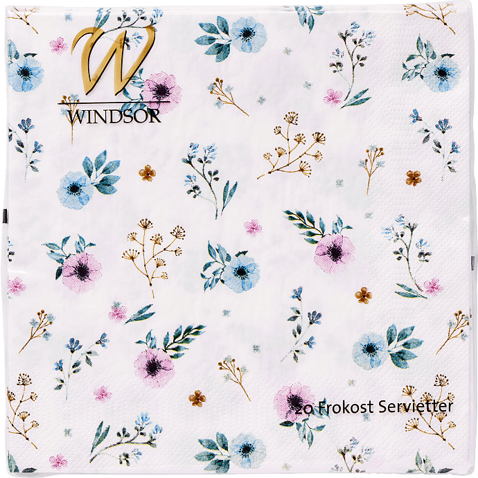 Windsor mønstrede servietter 33x33 cm 20-pak