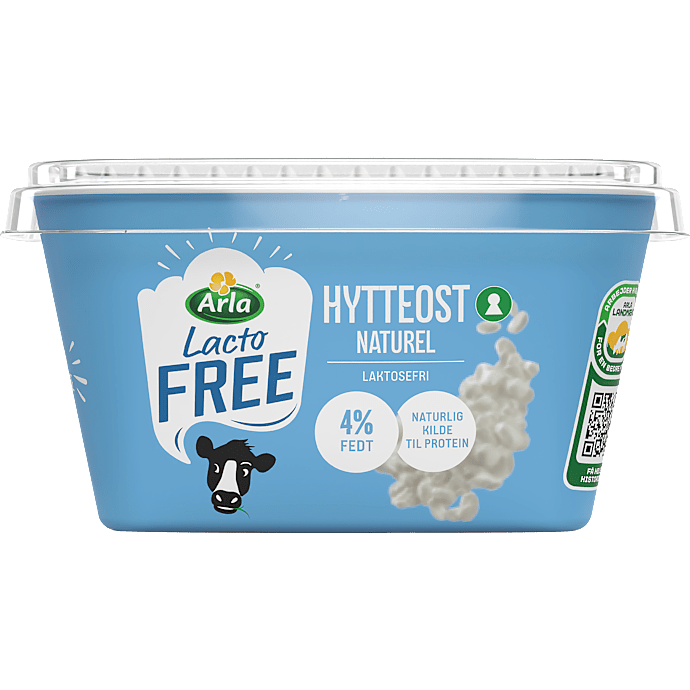 Hytteost naturel 4% fedt laktosefri