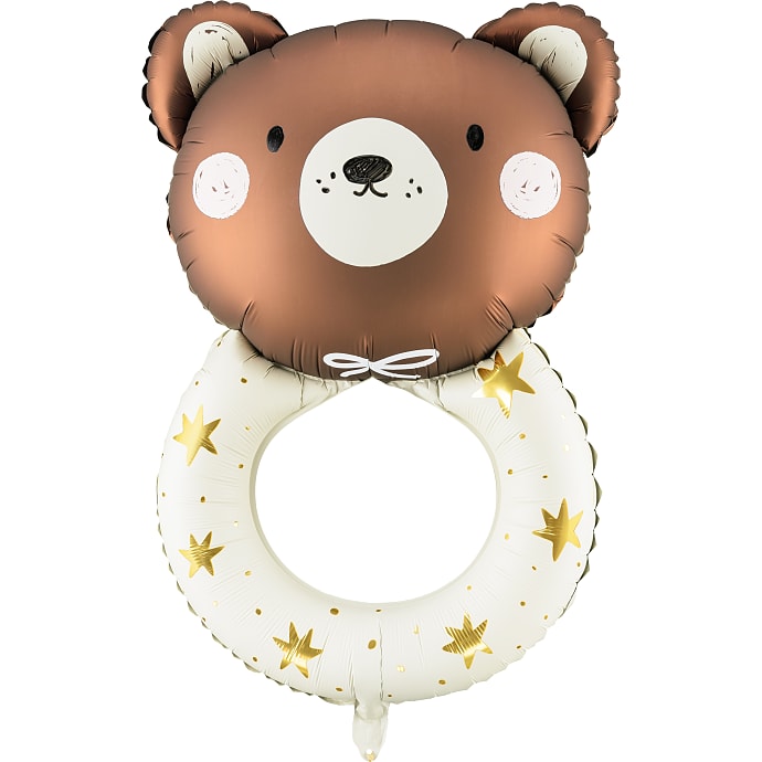 Folieballon teddyrangle 61x88 cm