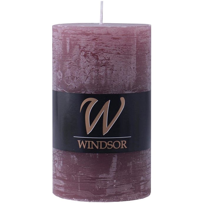 Windsor rustikt bloklys 7x12 cm - Old Rose
