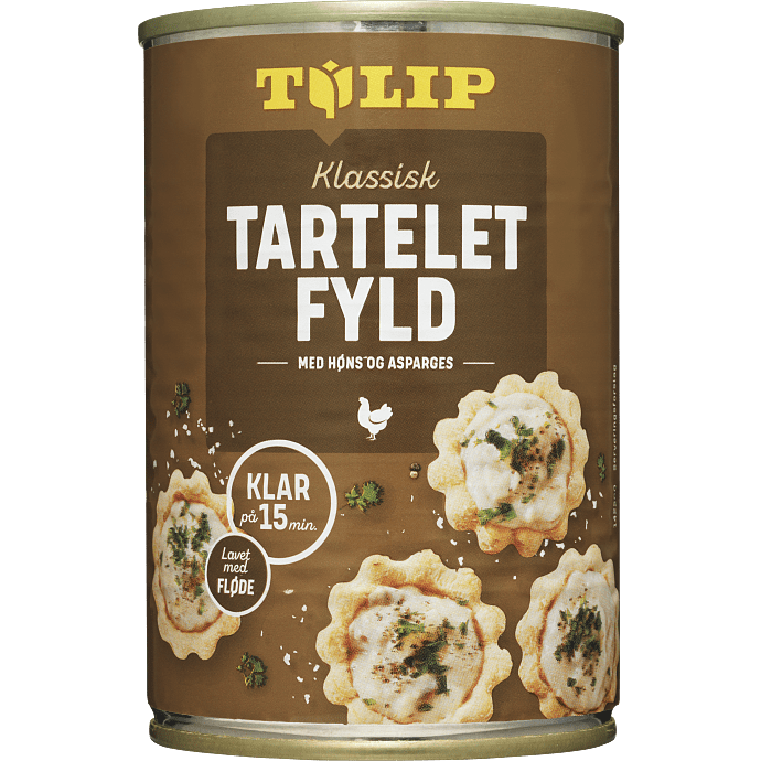 Tarteletfyld m. kyllingekød og hvideasparges