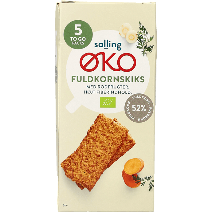 Fuldkornskiks m. rodfrugter øko