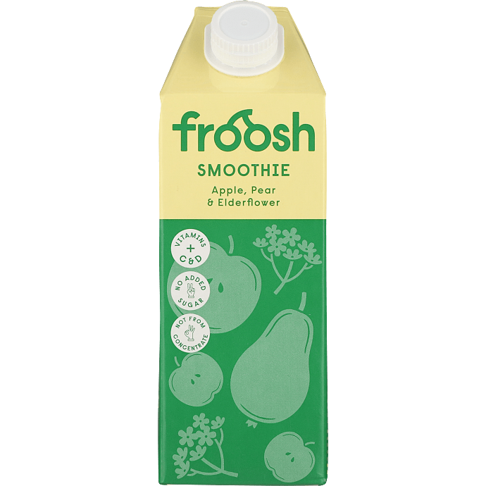 Smoothie m. æble, pære og hyldeblomst