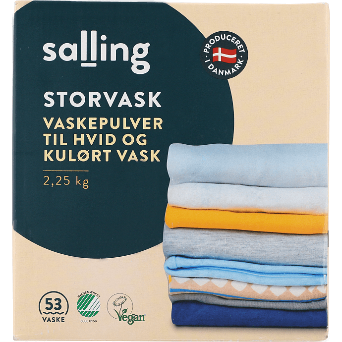 Vaskepulver kulørt vask