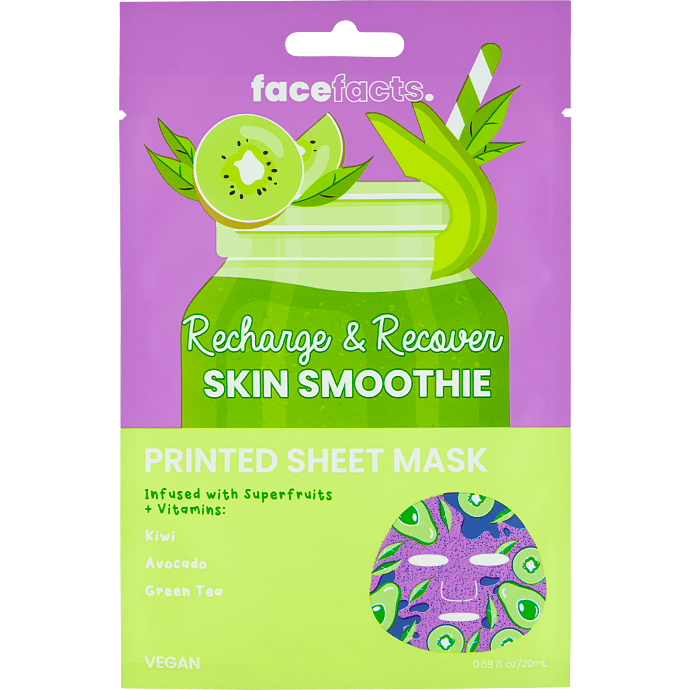 Ansigtsmaske m. kiwi, avokado og grøn te