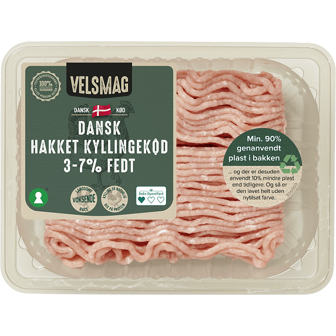 Hakket kyllingekød 3-5% fedt