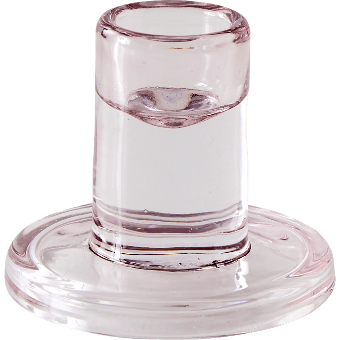 Lysestage H:6 cm - rosa