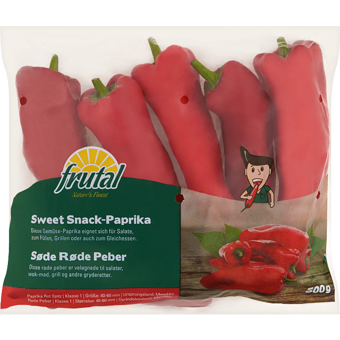 Rød snackpeber