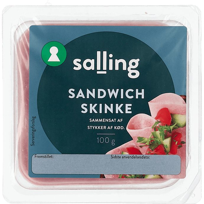 Sandwichskinke i skiver
