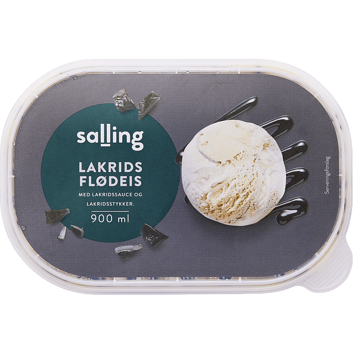 Flødeis m. lakrids