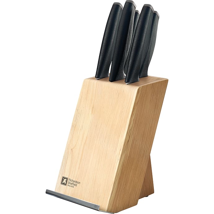 Advantage knivblok med 5 knive - træ