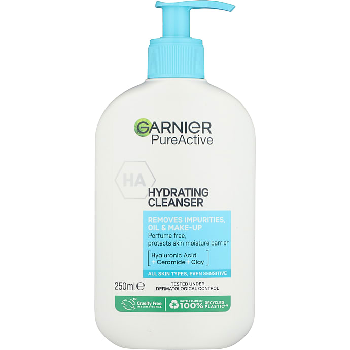 Hydrating ansigtsrens m. hyaluronsyre, ceramid og ler