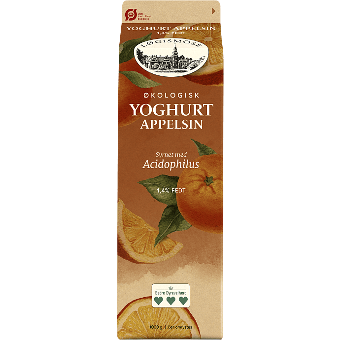 Yoghurt m. appelsinsmag 1,4% fedt