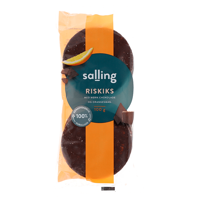 Riskiks m. mørk chokolade og orangesmag