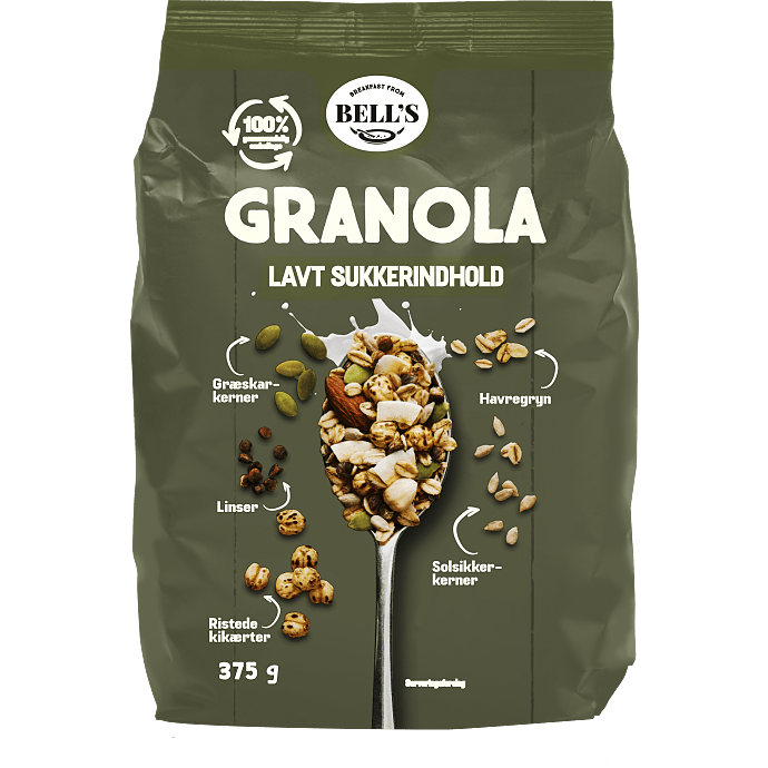 Granola m. græskarkerner, linser og kikærter