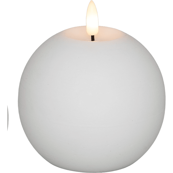 LED lys Real flame kuglelys Ø: 10 cm - Hvid