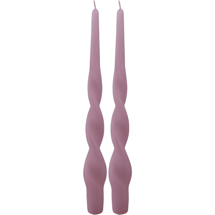 Windsor snoede stagelys 28 cm 2-pak - lyngfarvet