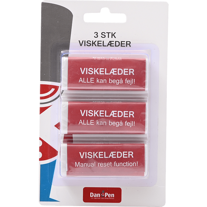 Danpen klassisk viskelæder 3 stk.