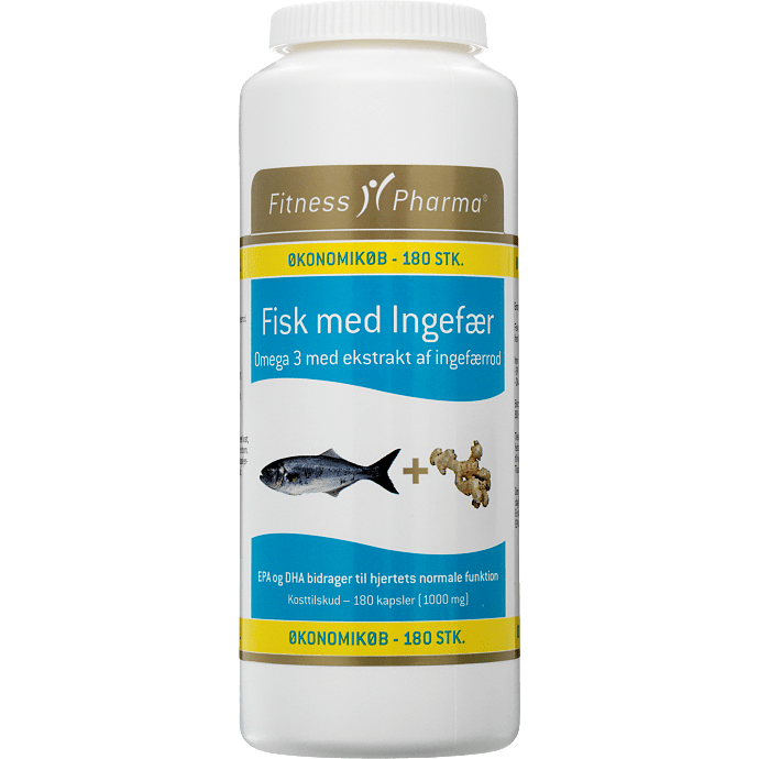 Fiskeolie omega 3 m. ingefær