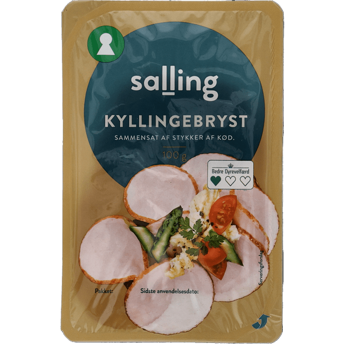Kyllingebryst i skiver
