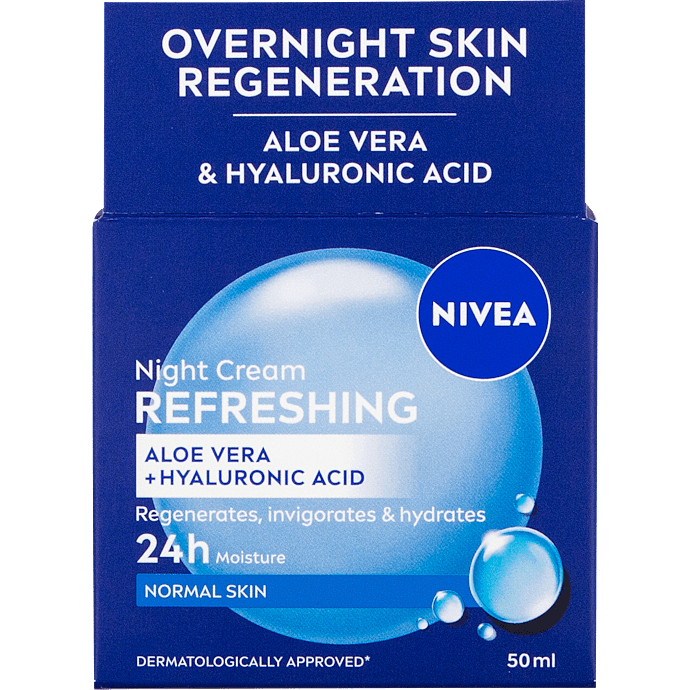 Refreshing natcreme m. aloe vera og hyaluronsyre