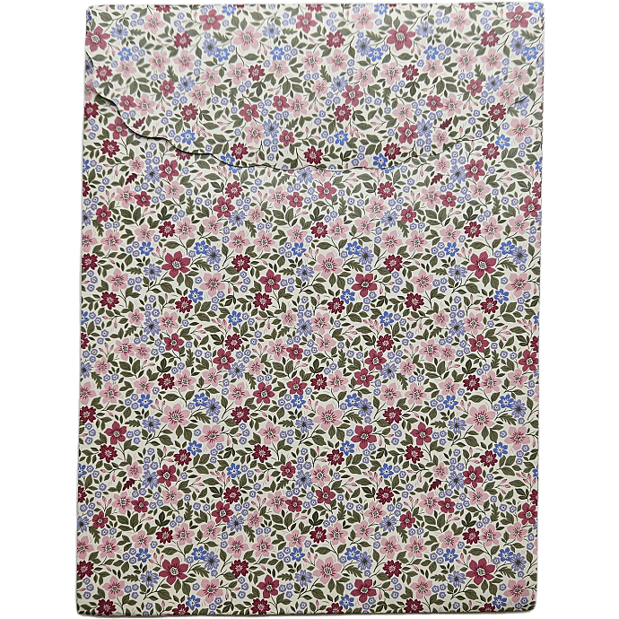 Gavepose med velcro 24x32 cm - blomster