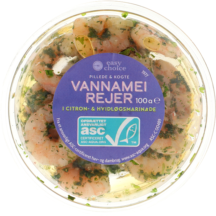 Vannamei rejer m. citron og hvidløg