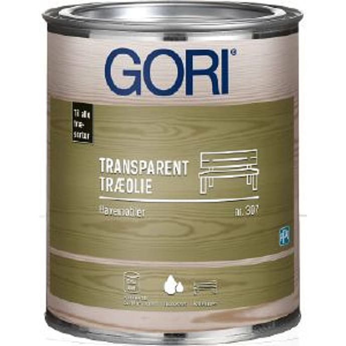 Gori 307 transparent havemøbelolie 0,75 liter - farveløs
