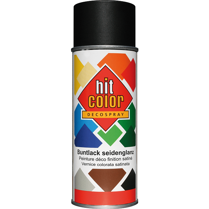Hit Color spraymaling satin 0,4 liter - sort