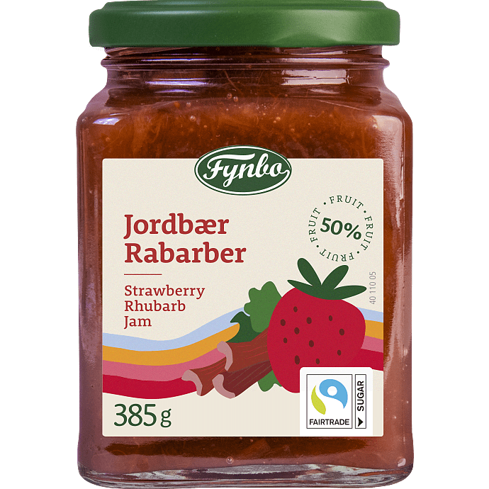 Jordbær- og rabarbersyltetøj