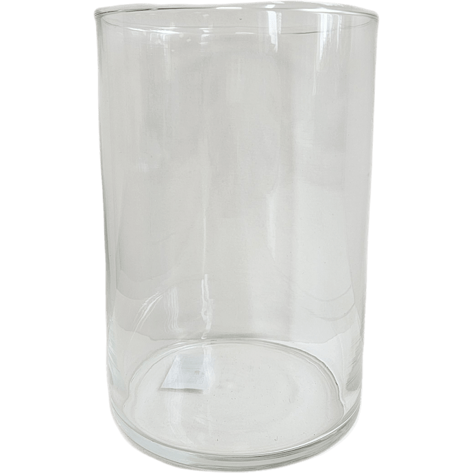 Cylinderformet glasvase 10x15 cm - klar