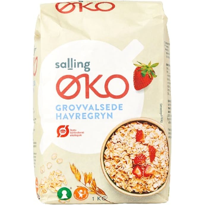 Grovvalsede havregryn øko