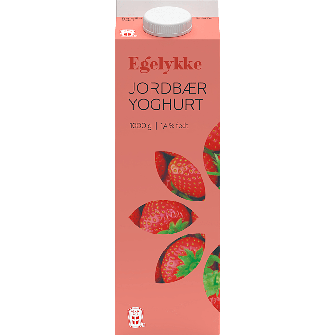 Yoghurt m. jordbær 1,4% fedt