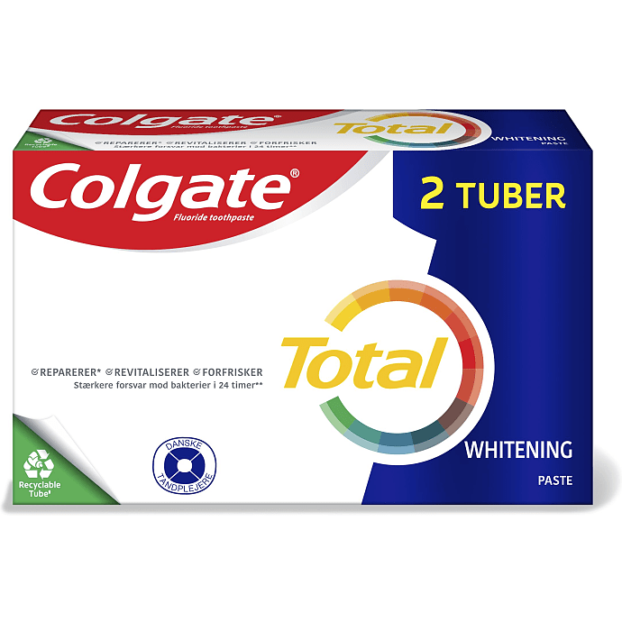 Tandpasta m. whitening effekt