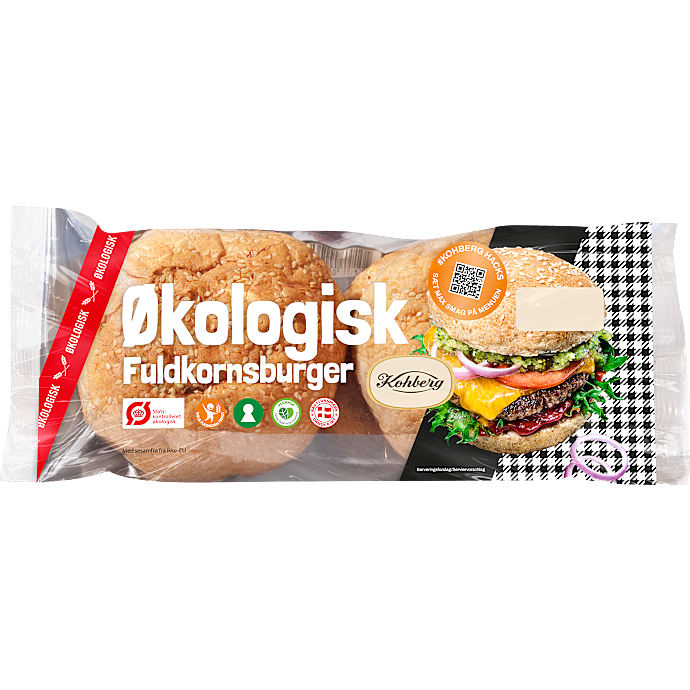 Fuldkornsburgerboller øko