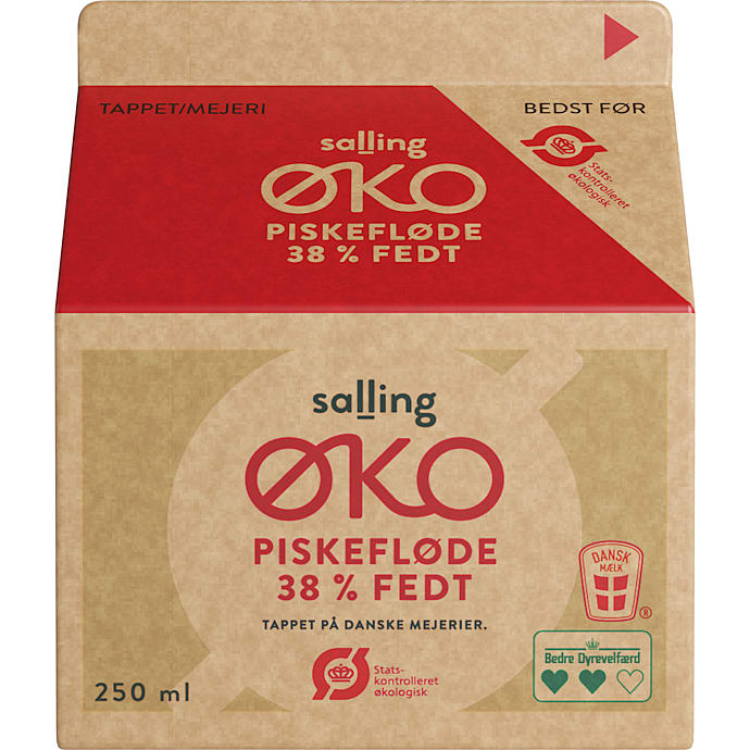 Piskefløde 38% fedt øko