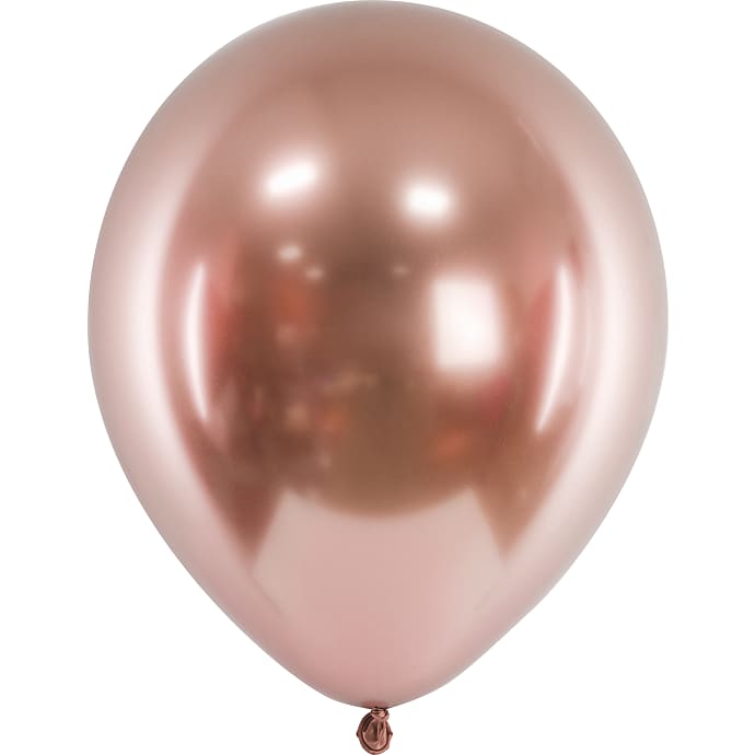 Glossy latexballoner Ø:30 cm 10-pak - Rosegold