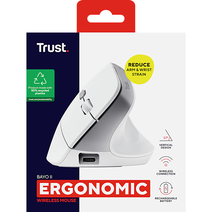 Trust Bayo II trådløs ergonomisk mus