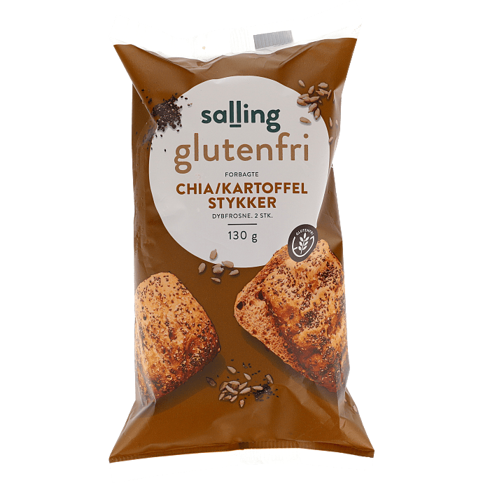 Chia- og kartoffelstykker glutenfri
