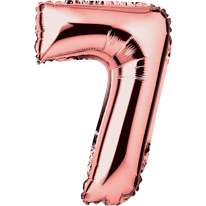Salling folieballon " 7" H: 35 cm - flere varianter - assorteret