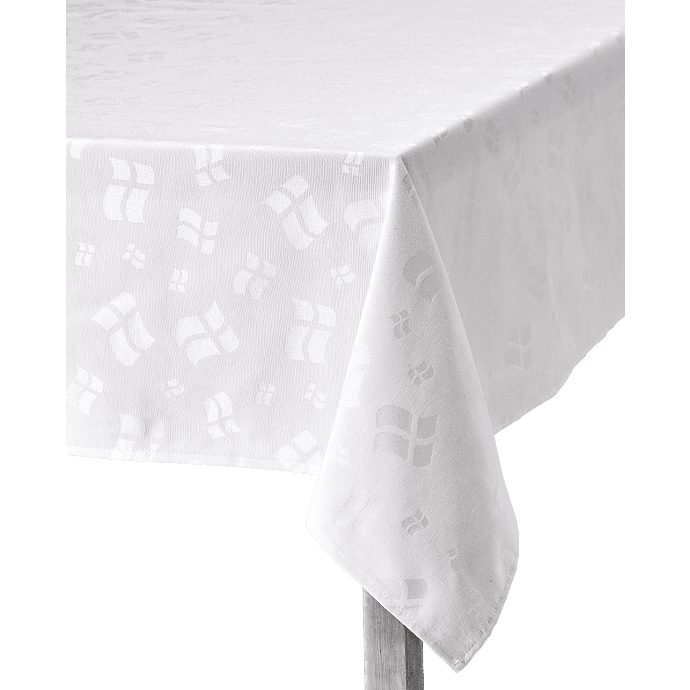 Salling damaskdug - hvid flag