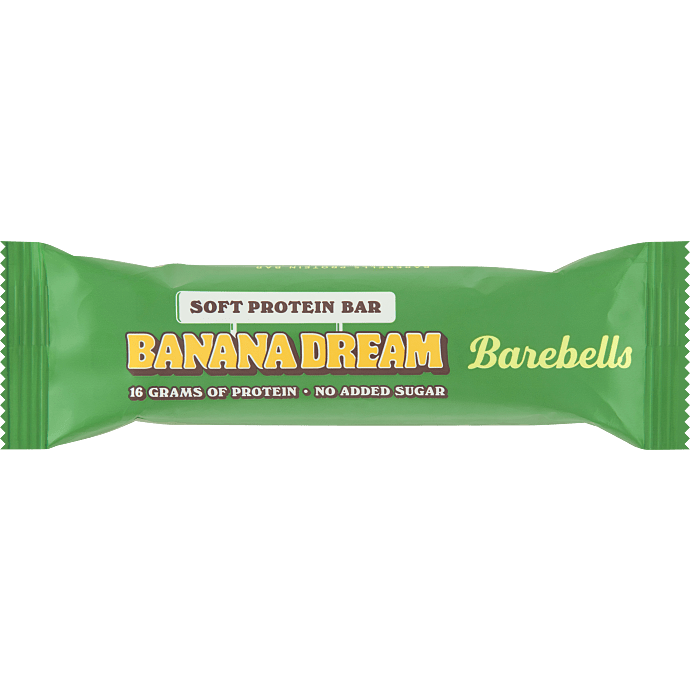 Proteinbar m. karamel- og banansmag u. tilsat sukker