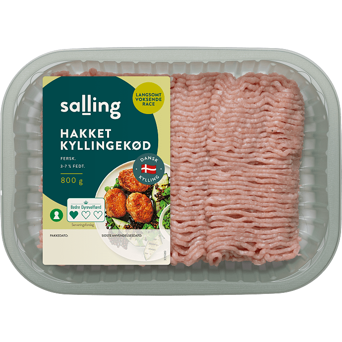Hakket kyllingekød 3-7% fedt