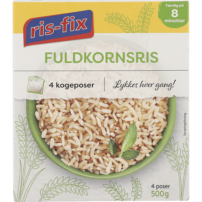 Brune ris i kogepose